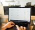 person using MacBook pro